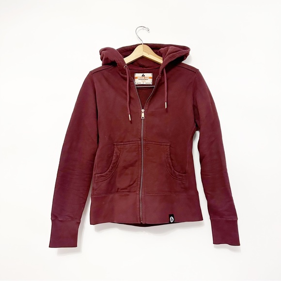 AMERICAN GIANT zip up sweatshirt burgundy - Picture 2 of 4